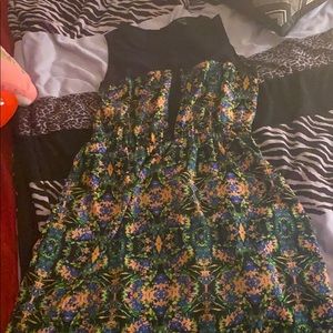Tropical Palm Tree Hawaiian Print Bodycon Dress